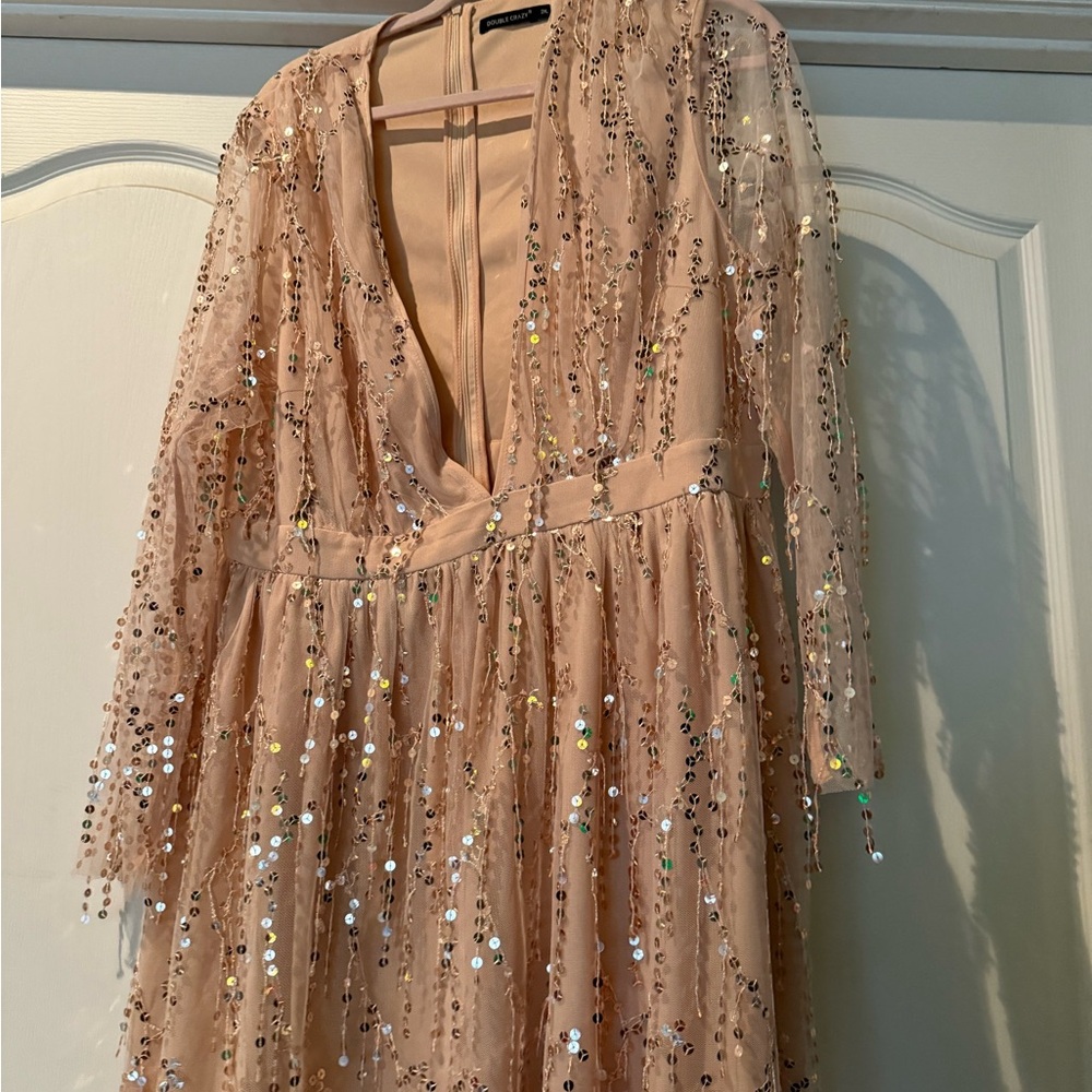 Elegant Sequin Embellished Mini Dress